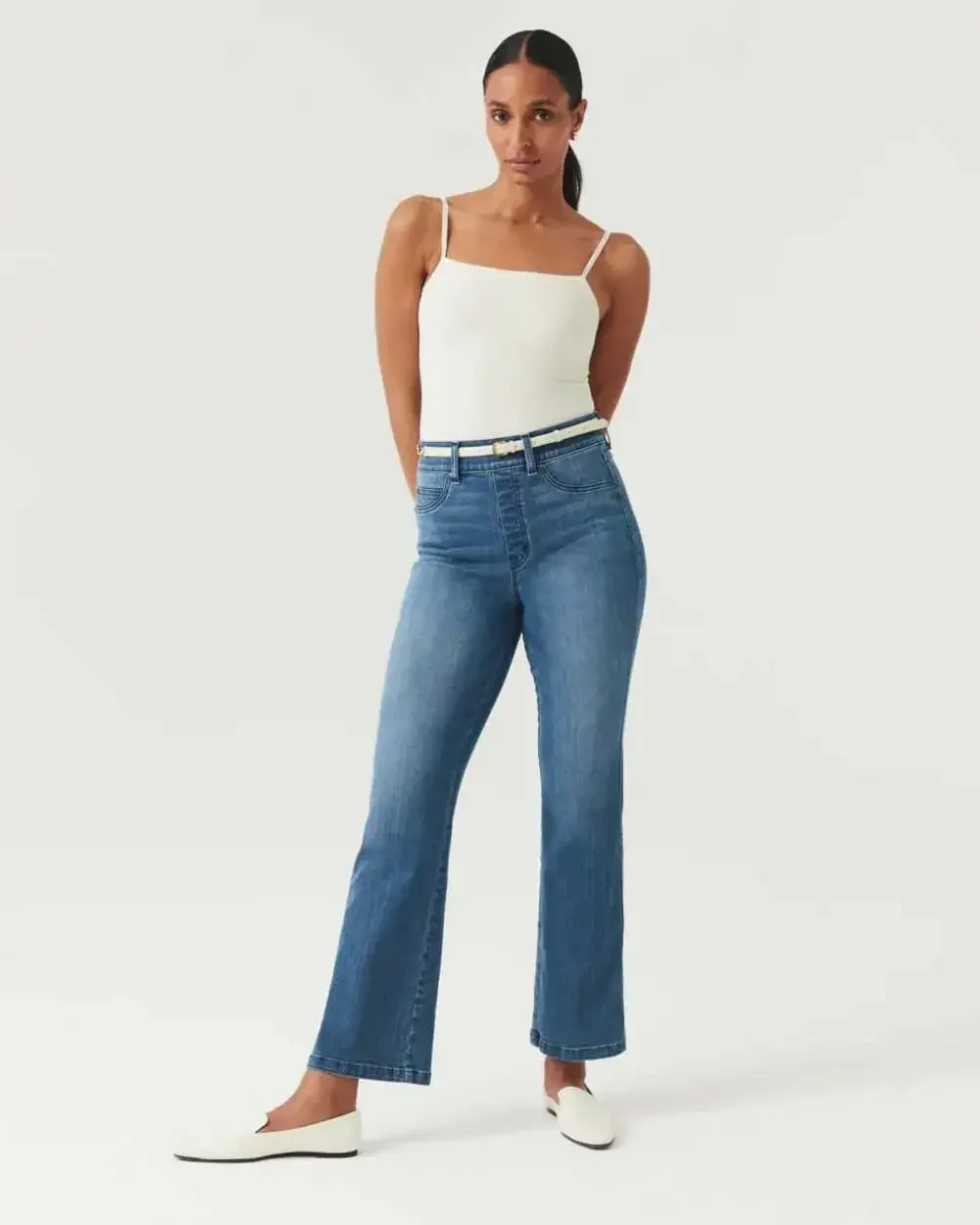 Spanx Women's Kick Flare Denim Jeans in Vintage Indigo Medium